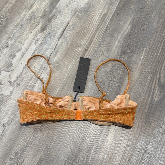 Triangl Orange Leopard Cheetah Sparkle Bikini Top - Picture 3 of 7